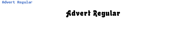 Fuente Advert Regular.ttf