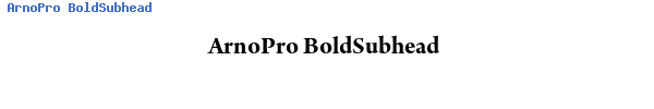 Fuente ArnoPro BoldSubhead.ttf
