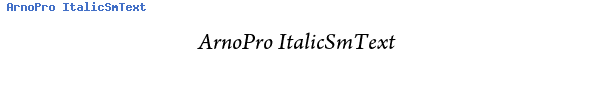 Fuente ArnoPro ItalicSmText.ttf