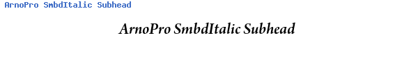 Fuente ArnoPro SmbdItalic Subhead.ttf