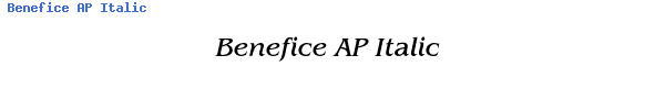Fuente Benefice AP Italic.ttf