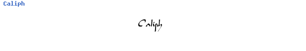 Fuente Caliph.ttf