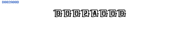 Fuente D002A00D.TTF