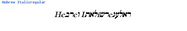 Fuente Hebrew Italicregular.ttf