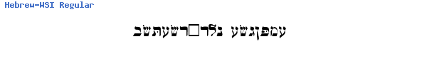 Fuente Hebrew-WSI Regular.ttf