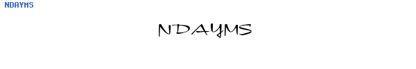 Fuente NDAYMS.TTF