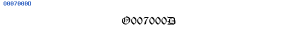 Fuente O007000D.TTF