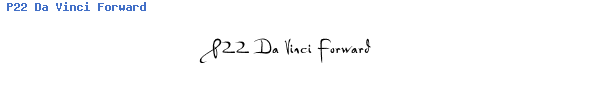 Fuente P22 Da Vinci Forward.ttf