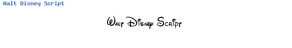 Fuente Walt Disney Script.ttf