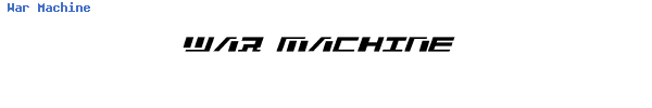 Fuente War Machine.ttf
