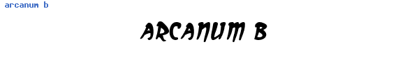 Fuente arcanum b.ttf