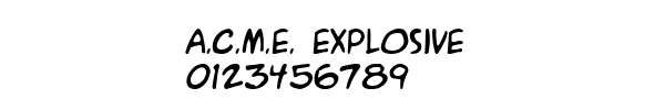 Fuente A.C.M.E. Explosive.ttf