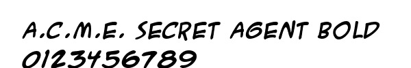 Fuente A.C.M.E. Secret Agent Bold.ttf