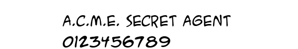 Fuente A.C.M.E. Secret Agent.ttf