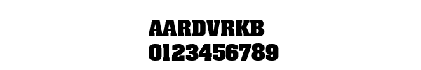 Fuente AARDVRKB.TTF