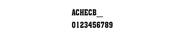 Fuente ACHECB__.TTF