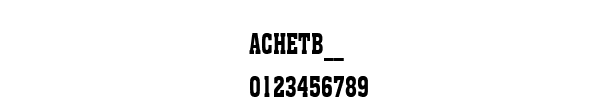 Fuente ACHETB__.TTF