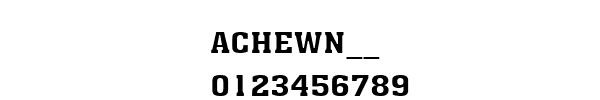 Fuente ACHEWN__.TTF