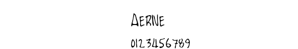 Fuente AERNE.TTF