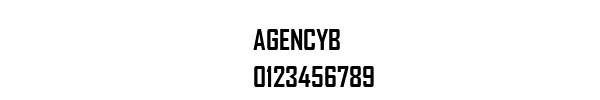Fuente AGENCYB.TTF