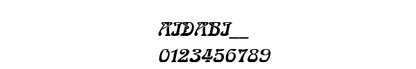 Fuente AIDABI__.TTF