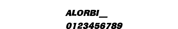 Fuente ALORBI__.TTF
