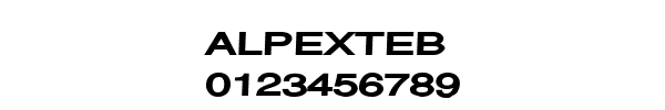 Fuente ALPEXTEB.TTF