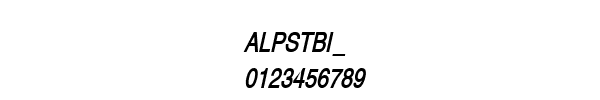 Fuente ALPSTBI_.TTF