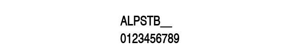 Fuente ALPSTB__.TTF