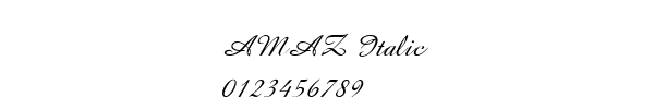 Fuente AMAZ Italic.TTF