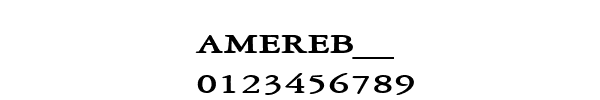 Fuente AMEREB__.TTF