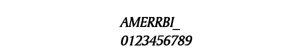 Fuente AMERRBI_.TTF