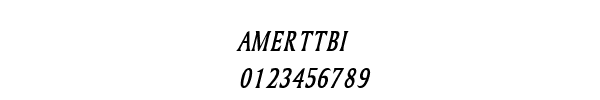 Fuente AMERTTBI.TTF