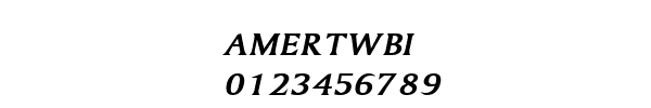 Fuente AMERTWBI.TTF