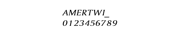 Fuente AMERTWI_.TTF