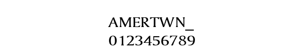Fuente AMERTWN_.TTF