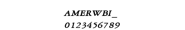 Fuente AMERWBI_.TTF