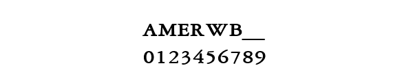 Fuente AMERWB__.TTF