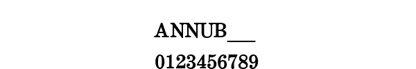 Fuente ANNUB___.TTF