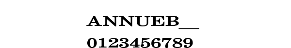 Fuente ANNUEB__.TTF