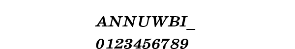 Fuente ANNUWBI_.TTF