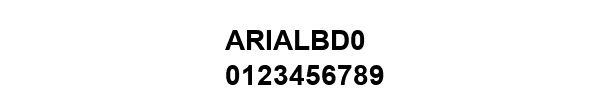 Fuente ARIALBD0.TTF