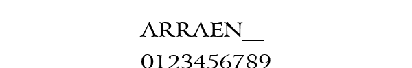 Fuente ARRAEN__.TTF