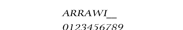 Fuente ARRAWI__.TTF