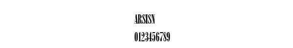 Fuente ARSISN.TTF