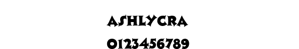 Fuente ASHLYCRA.TTF