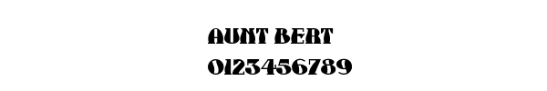 Fuente AUNT BERT.TTF