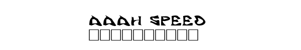 Fuente Aaah speed.ttf