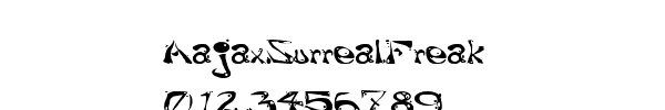 Fuente AajaxSurrealFreak.ttf