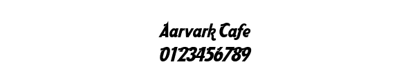 Fuente Aarvark Cafe.ttf
